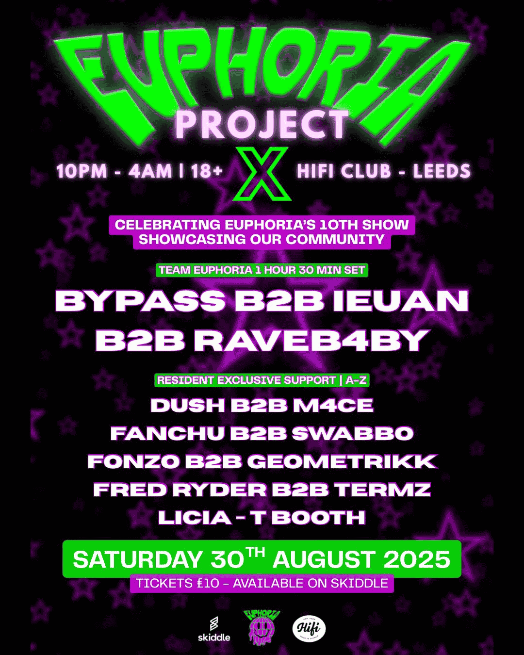Euphoria Leeds Project x Lineup